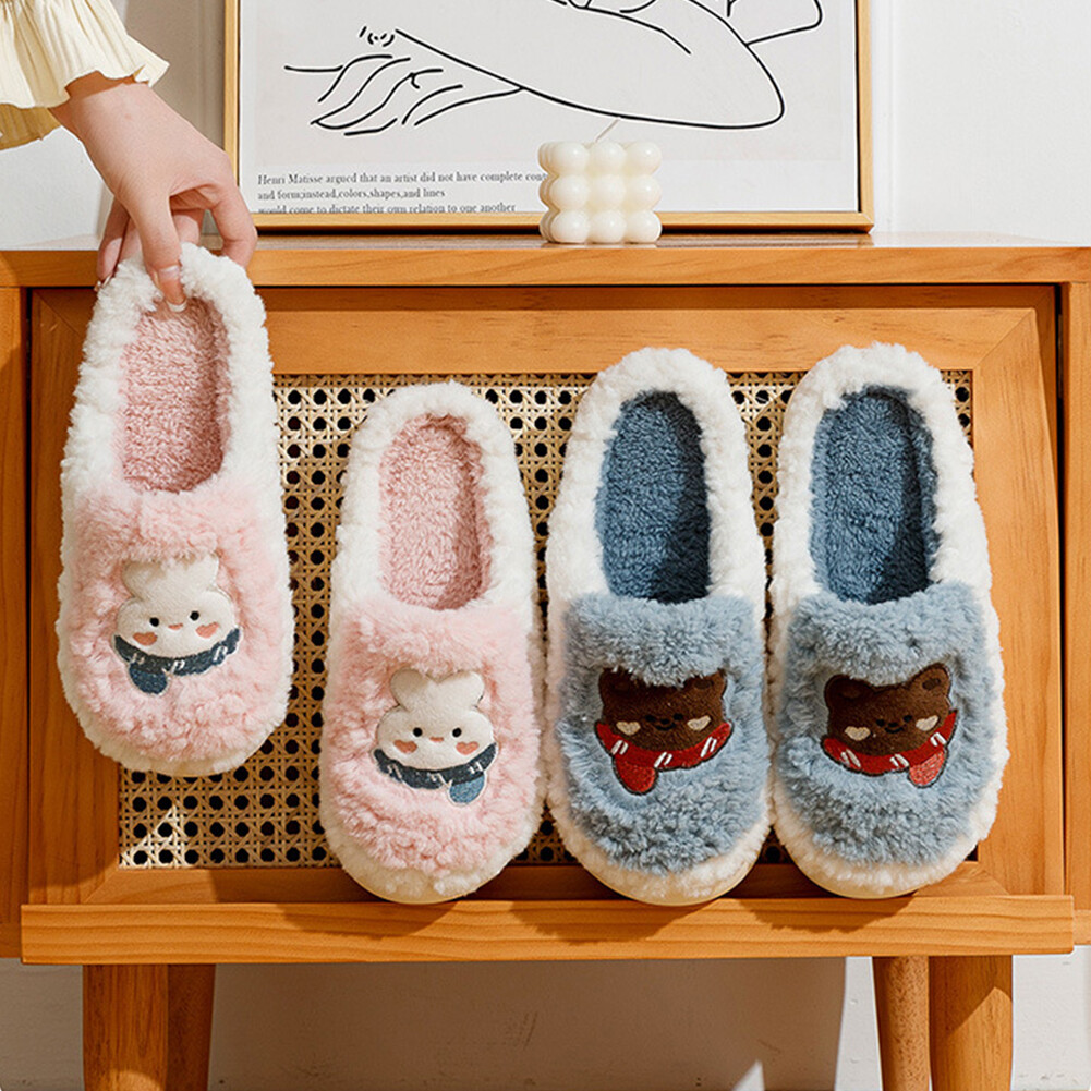 APL Coppia Pantofole Unisex Antiscivolo Home Cotone Scarpe per Inverno Interno e