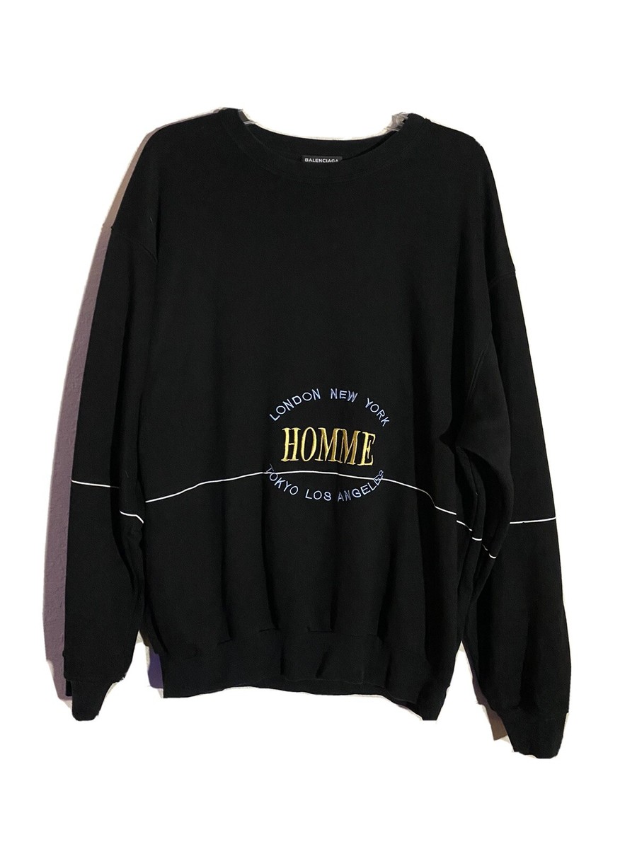 Balenciaga Homme Embroidered Crewneck Sweatshirt Size XSmall Balenciaga Homme Embroidered Crewneck Sweatshirt Size XSmall