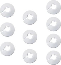 10 Stk Abdeck Rosetten rund für Heizungsrohr Heizkörper Kupferrohr Abdeckrosette