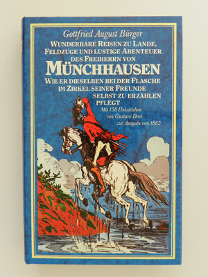 Gottfried August Bürger Münchhausen mit Holzstichen von Gustave Dore Buch