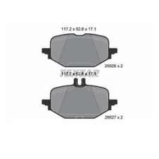 Textar 2652601 Bremsbelagsatz Scheibenbremse Hinten für Mercedes-Benz W206