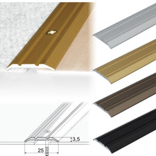 Aluminium Door Bar Threshold Strip Flat Transition Trim Laminate Tiles 25mm A12