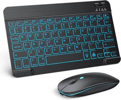 Bluetooth Keyboard and Mouse Combo for Ipad - Rechargeable Wireless Keyboard & M