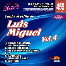 Karaoke Latin Stars 455 Luis Miguel Vol. 4