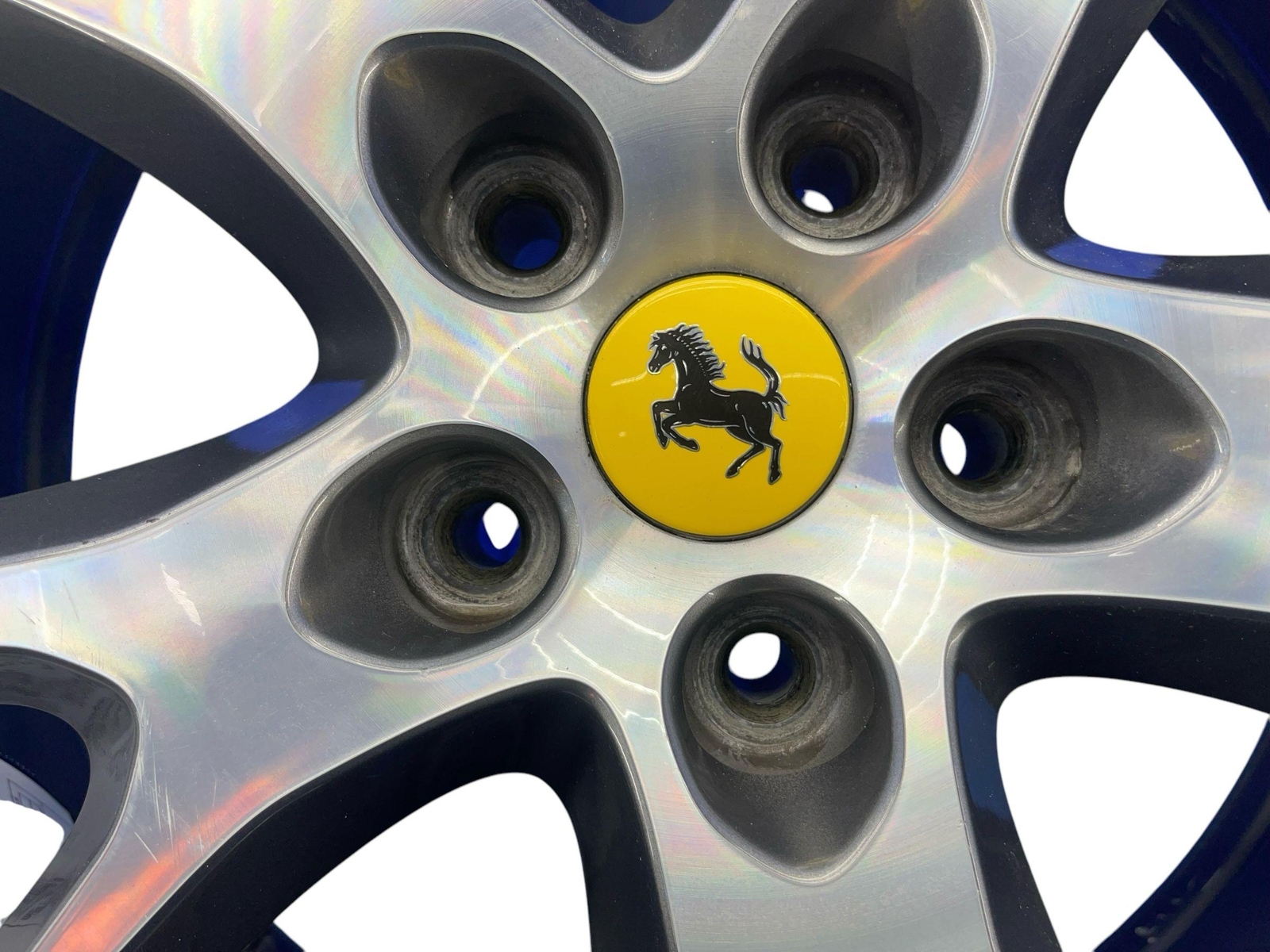 2008-2014 FERRARI CALIFORNIA 20X8 FIVE Y SPOKE WHEEL RIM SILVER *CURB RASH*
