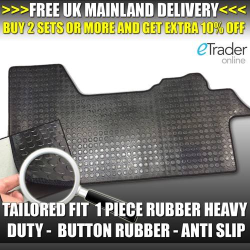 Black Rubber Floor Mats Peugeot Boxer Van 20072019 Tailored Quality