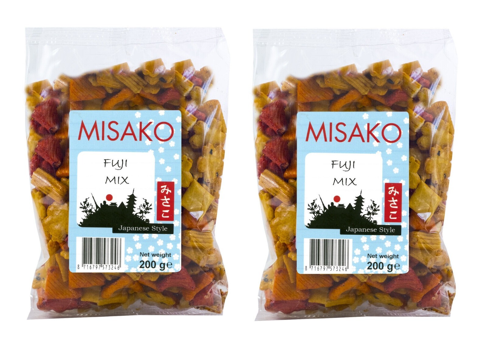 Reis Cracker Doppelpack: 2 x 200g Fuji Mix MISAKO Cracker japanische Art Snack