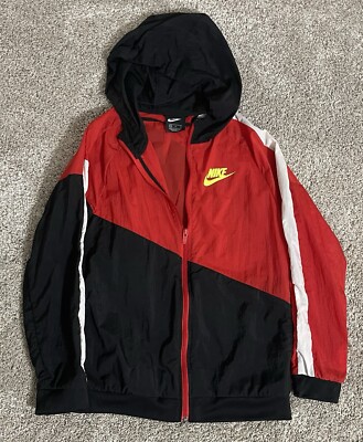 nike windrunner red and black