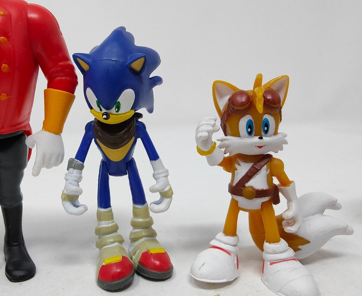 Sonic Boom 3 Action Figure Bundle - Sonic Tails Amy Knuckles Dr Eggman