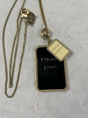 Rare! Les Bijoux De Sophie Charm Necklace T'aimer Toujours-Toublier Jamais