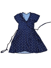 LOFT dress - size 8 medium M - blue white floral print - EUC