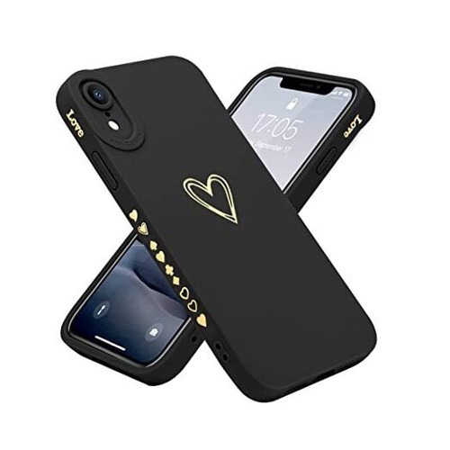 Compatible with iPhone Xr Case 6.1 inch for Women Girls, Cute Luxury Black