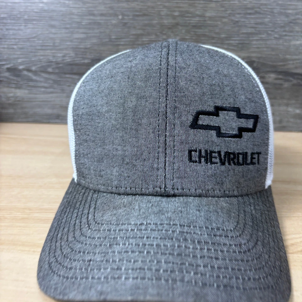 Gorra Chevrolet Gorra Correa Trasera Gris Coches Camiones Exterior Ajustable Foto 2 de 4