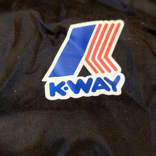 Women's K-Way Navy Blue Packable Outdoors Hiking Full Zip Rain Jacket Size Large - Picture 5 of 7