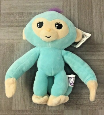 Fingerlings Monkey Poseable Arms Aqua Plush 7'' Plush Toy NWT
