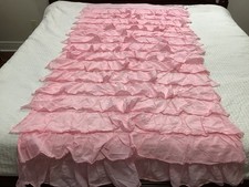 Pottery barn Kids Pink Tiered Ruffle Sheer 1 Curtain Panel 44x84