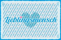 Blechschild 20X30 Cm Lieblingsmensch Blaues Herz Deko Geschenk Schild