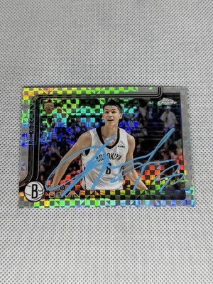 EGOR DEMIN SIGNED 2025 TOPPS CHROME CHECKERBOARD REFRACTOR ROOKIE AUTOGRAPH IP