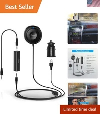 Compact Bluetooth Adapter for Car with Hands-Free Calling & High-Quality Sound