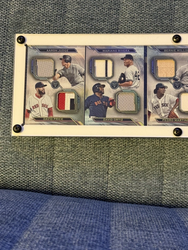2019 Topps Triple Threads- Yankees, Red Sox Patch Book- Jeter, Judge, Rivera /10 - Image 2 of 4