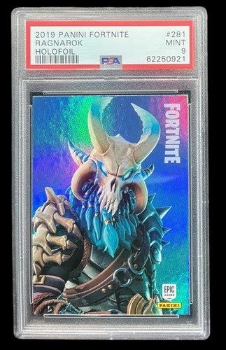 2019 panini fortnite #281 ragnarok rc; first USA print holofoil PSA 9  (S1 HOLO)