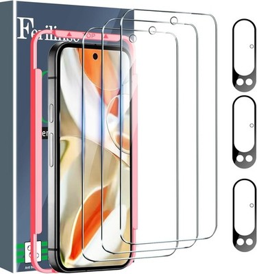 4in1 for Google Pixel 9 pro  Tempered Glass 3 Screen Protector + 3 Camera Lens