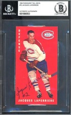 Jacques Laperriere Beckett BAS Signed 1994 Parkhurst Tall Boys Autograph