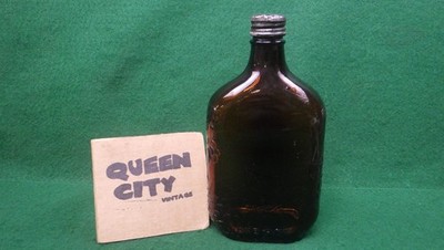 1940s Vintage Frankfort Distilleries Amber Glass Bottle John Paul Jones Whiskey