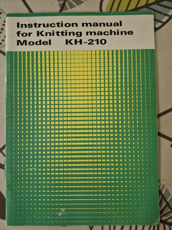 Instruction Manual for Brother Knitting machine Model KH-210