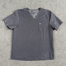 Figs Chisec Three Pocket V Neck Scrub Top Men's Gray TM3000 Size XL
