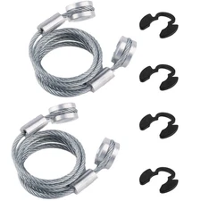 2pcs Hood Control Cable with 4pcs Circlips, Hood Release Latch Cable Suitable...