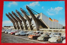 old postcard with Karmann Ghia type 34 Razoredge VW Beetle Ovali oval beetle type1