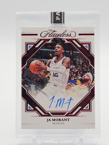 JA MORANT 2022-23 FLAWLESS FINISHES BLACK BOX AUTO 1/1 #FF-JAM GRIZZLIES Q3420