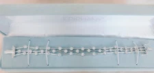 Epiphany 925 Platinum Clad 3.8 Cttw Diamonique 3 strand Tennis Bracelet 7.5" NEW