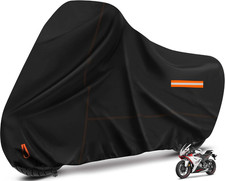 Enzeno Motorcycle Cover Waterproof Motorcycle Rain Tarp Outdoor Storage