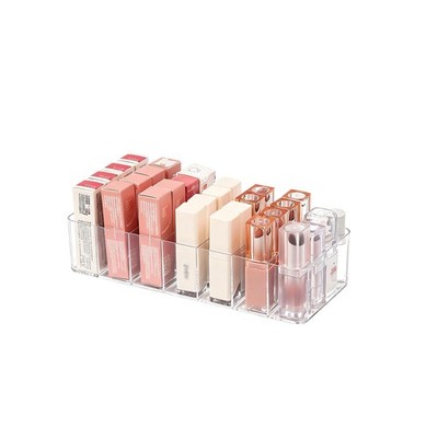 Clear Acrylic Makeup Organizers, 7-Section Bathroom Organizer for Drawer, Cos...