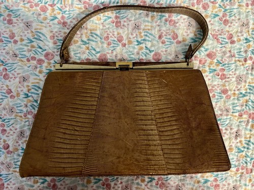 VTG Sterling Lizard Handbag Purse