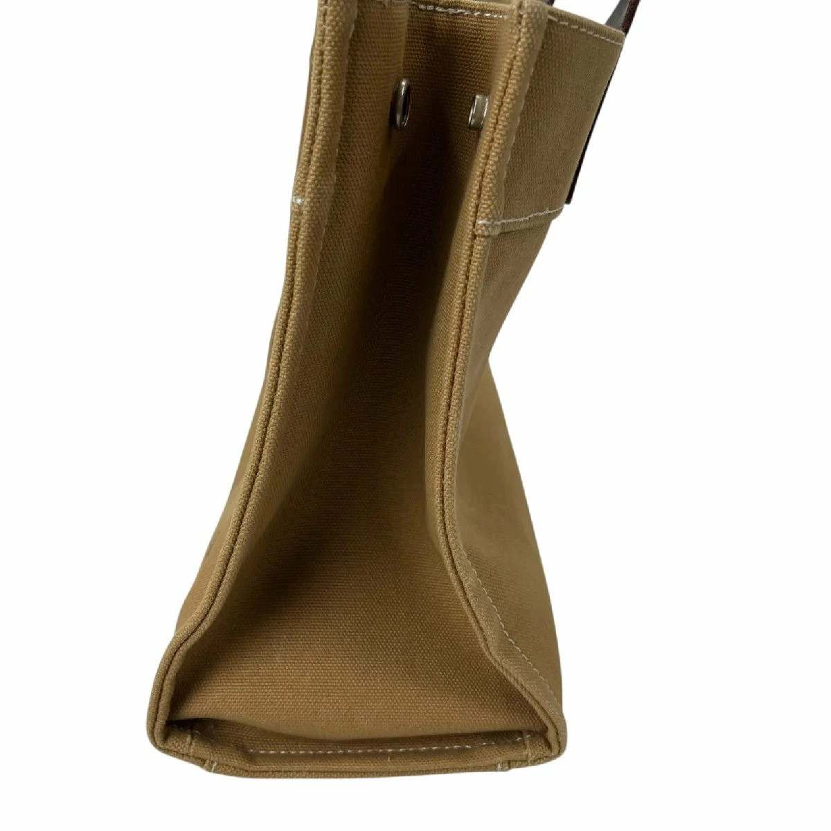 Auth BURBERRY BLUE LABEL Tote Bag Canvas Camel Leather Handles Womens thumbnail 5