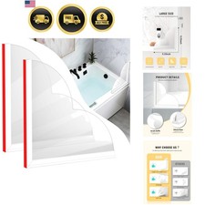Shower Splash Guard Kit 2 Pack Water Blocker Bathtub Water Barrier Silicone