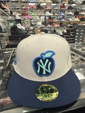 New Era New York Yankees Hat 100 Anniversary Size 7 3/8 Blue UV