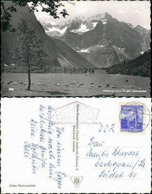 Postcard Hinterriß (Tyrol) city of Weide-surroundings 1962