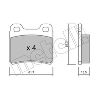 Metelli BremsbeläGe Bremsbelegsatz Hinten FüR Opel Vectra A Calibra Saab 900