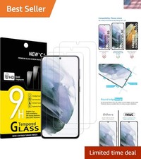 3 Pack Samsung Galaxy S21 6.7-Inch Tempered Glass Screen Protector, Anti-Fin...