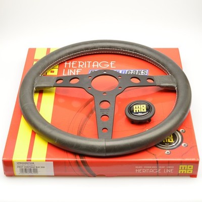 MOMO Prototipo Heritage leather steering wheel 350mm BLACK race