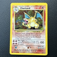 1999 Pokémon Base Set Charizard 4/102 Holo Rare Unlimited WOTC Vintage LP-MP on The Hot Collector