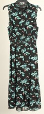 J. Crew Dress Women’s Small Black Blue Floral Maxi Midi Sleeveless Pullover