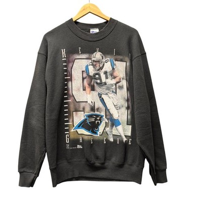 Carolina Panthers Sweatshirt Kevin Greene Mens Large Black Vintage Pro Player