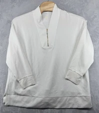 Belle by Kim Gravel Top Regular ScubaLuxe 1/2 Zip White A672302 Women’s 2XL NWOT