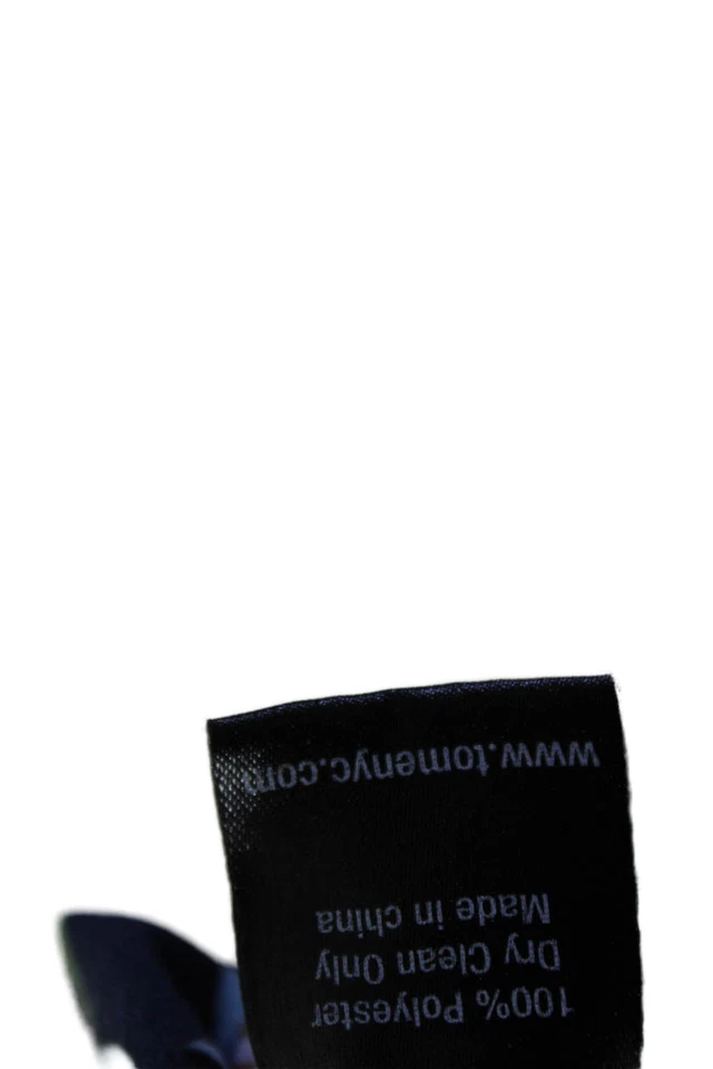 Tome NYC Womens Navy Floral V-neck Cut Out Back Short Sleeve Dress Size L - Image 4 of 4