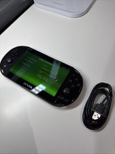 Playstation Vita Slim PCH-2001 Black w/ Charging Cable FW 3.70